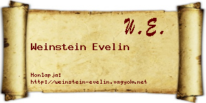 Weinstein Evelin névjegykártya
